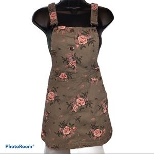 H &M Divided / Floral Overall Skirt